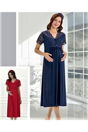 لباس شب حاملگی سرمه ای زنانه کد 297488980