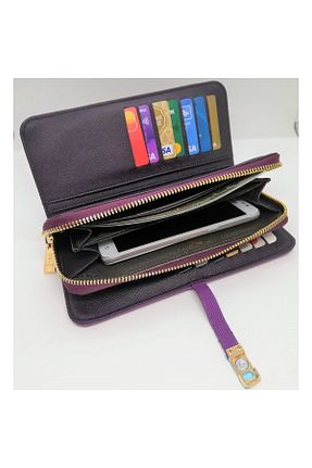 کیف پول بنفش زنانه ابعاد بزرگ HMXPOLO - کد 297937191
