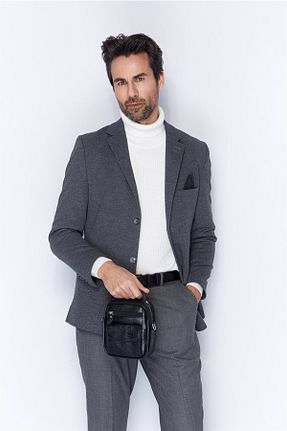 کیف دستی مشکی مردانه سایز متوسط Aka Deri - کد 72366436