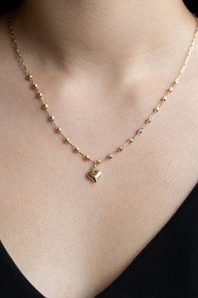 گردنبند طلا زرد زنانه 14 عیار Cenova Jewelry - کد 296402367