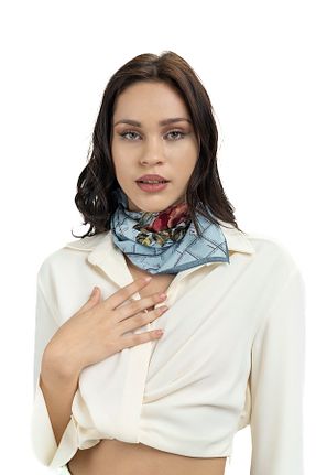 دستمال گردن رنگی زنانه ابریشم Sarar - کد 298041187