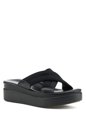 دمپائی مشکی زنانه چرم مصنوعی Nine West - کد 240055316