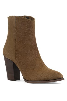 بوت / نیم بوت قهوه ای زنانه چرم خالص Nine West - کد 141866050