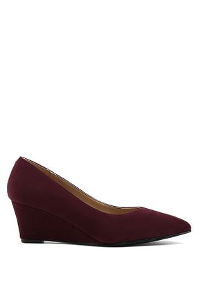 کفش پاشنه بلند پر زرشکی زنانه پاشنه کوتاه (1 - 4 سانتی متر) Nine West - کد 158562960