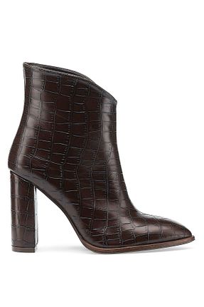 بوت / نیم بوت قهوه ای زنانه چرم مصنوعی Nine West - کد 141838013