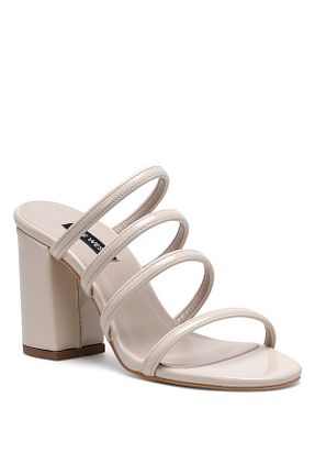 دمپائی بژ زنانه چرم مصنوعی Nine West - کد 248473551