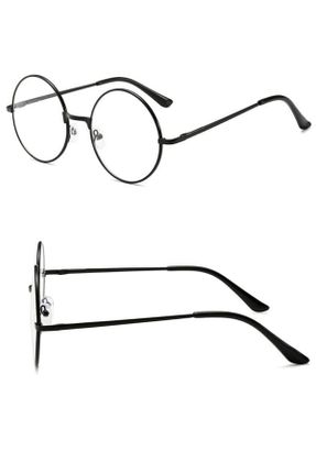 عینک آفتابی مشکی زنانه 50 UV400 فلزی مات گرد کد 299087934