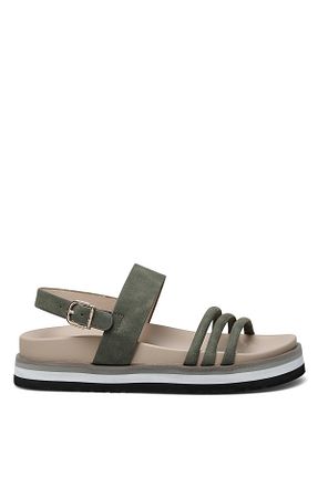 صندل خاکی زنانه پاشنه تخت Nine West - کد 246430439