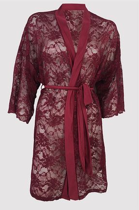 ربدوشام زرشکی زنانه ساتن Pierre Cardin - کد 299176412