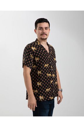 پیراهن مشکی مردانه گشاد SÖR BÜLEND - کد 95240916