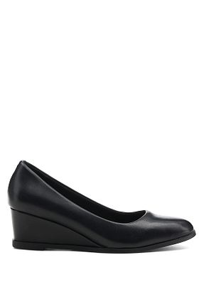 کفش پاشنه بلند پر مشکی زنانه چرم مصنوعی Nine West - کد 158674664