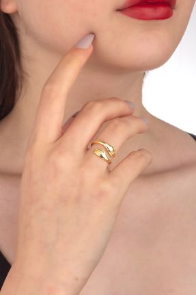 انگشتر نقره طلائی زنانه کد 286225483