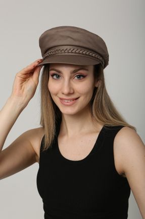 کلاه قهوه ای زنانه پنبه (نخی) کد 299771423
