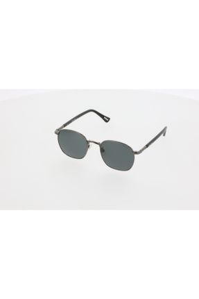 عینک آفتابی طوسی زنانه 50 UV400 فلزی مات هندسی کد 300213896