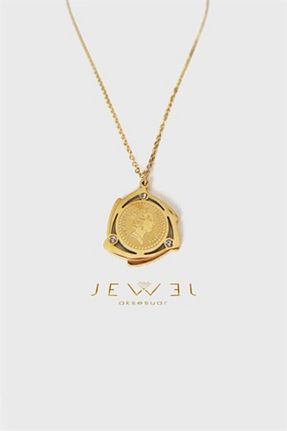 گردنبند استیل ( فولاد ) طلائی زنانه استیل (فولاد) jewel aksesuar - کد 221946308