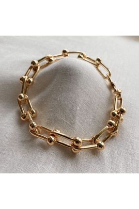دستبند جواهر طلائی زنانه روکش طلا کد 49893944