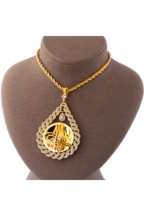 گردنبند جواهر طلائی زنانه روکش طلا Yıldız Gold İmitasyon - کد 72400854