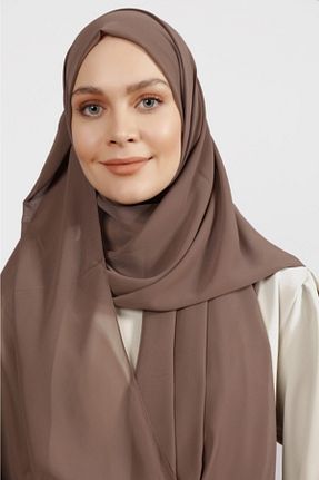 شال قهوه ای زنانه شیفون Differenza - کد 72687035