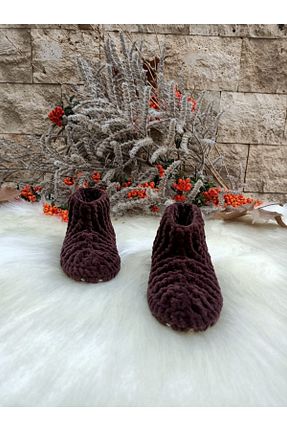 بوت خانگی قهوه ای بچه گانه پارچه ای Tuyy - کد 72929260