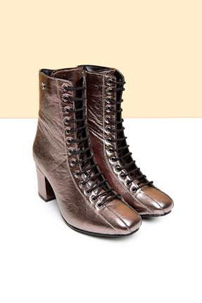 بوت / نیم بوت طلائی زنانه چرم مصنوعی Pierre Cardin - کد 52490861