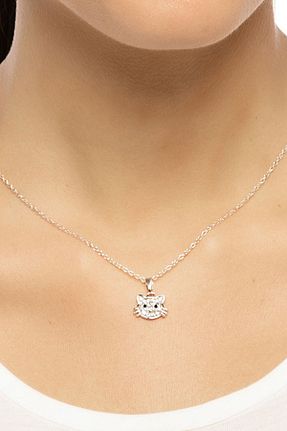 گردنبند جواهر طوسی زنانه فلزی ROUGE - کد 94137203