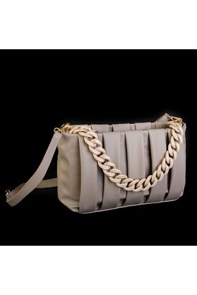 کیف پستچی بژ زنانه چرم مصنوعی Nas Bag - کد 299440432
