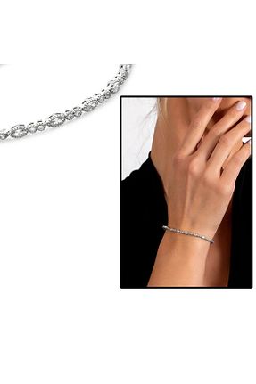 دستبند نقره سفید زنانه 925 عیار Genel Markalar - کد 300500027