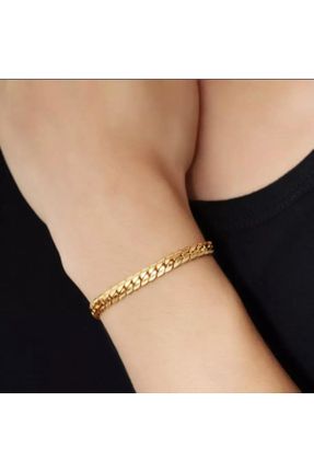 دستبند استیل طلائی زنانه استیل ضد زنگ کد 299625216