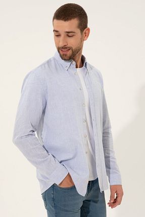 پیراهن آبی مردانه رگولار Pierre Cardin - کد 273701351