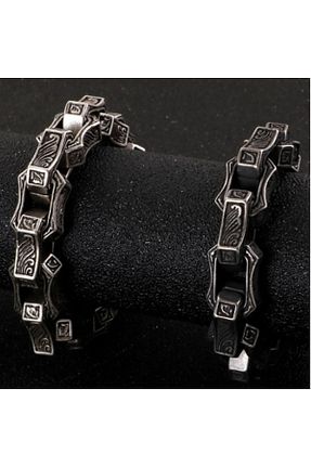 دستبند استیل (فولاد) متالیک مردانه استیل ضد زنگ TONSTYLE - کد 300211398