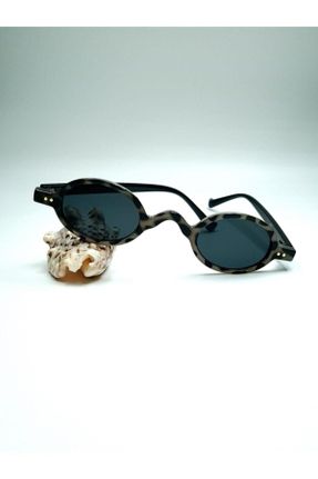 عینک آفتابی مشکی زنانه 50 UV400 استخوان مات هندسی کد 300214175