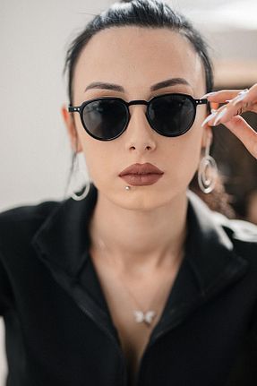 عینک آفتابی مشکی زنانه پلاریزه TOMY TİMY - کد 301458246