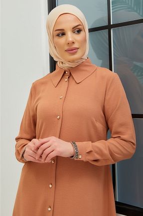 تونیک حجاب نارنجی زنانه ویسکون Wazze - کد 301940982