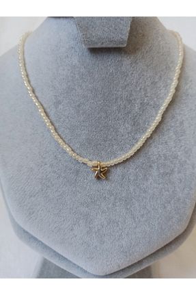 گردنبند جواهر طلائی زنانه برنجی Kahvemavii - کد 302443389