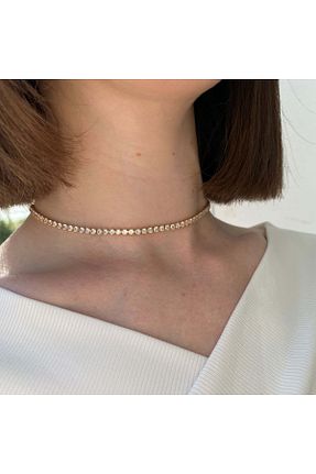 گردنبند جواهر طلائی زنانه برنجی MODAMUGO - کد 301003797
