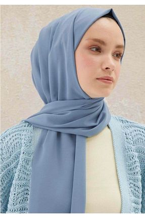 شال آبی زنانه Medine İpeği HFSCARFS - کد 259187152