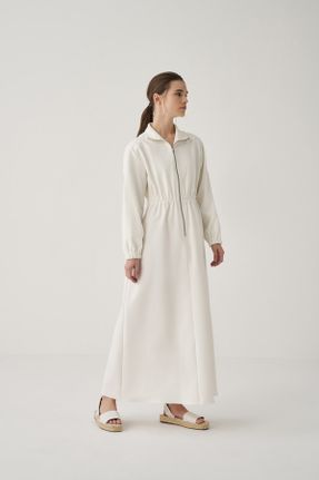 لباس سفید زنانه بافتنی آستین-بلند کد 301764213