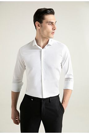 پیراهن سفید مردانه اسلیم فیت کد 138309428