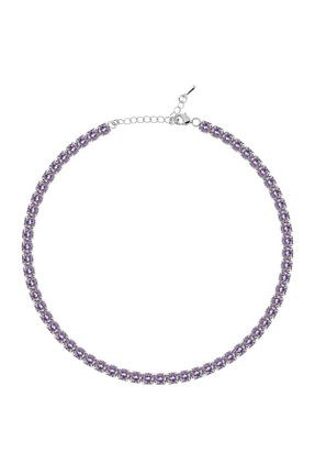 گردنبند جواهر بنفش زنانه Merano Design - کد 129901815