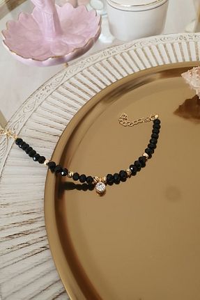 دستبند جواهر طلائی زنانه منجق Trendy Butik - کد 302707940