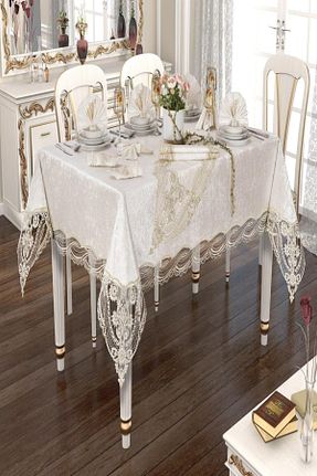 سرویس غذاخوری بژ 12 نفره Çalışkan Çeyiz Evi - کد 234736749
