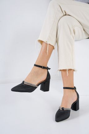کفش مجلسی مشکی زنانه چرم مصنوعی پاشنه متوسط ( 5 - 9 cm ) پاشنه ضخیم کد 301917318