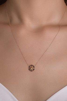 گردنبند طلا قرمز زنانه 14 عیار Ariş Pırlanta - کد 79257357