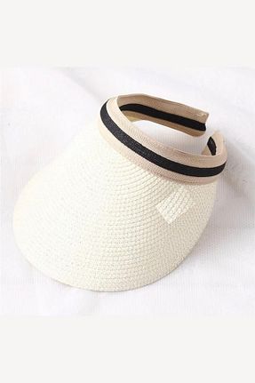 کلاه سفید زنانه حصیر Hat Factory - کد 283451240