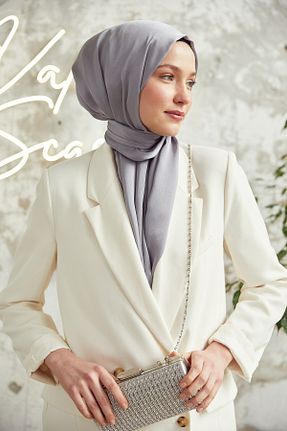 شال طوسی زنانه پنبه ای VALORSCARF - کد 302993515