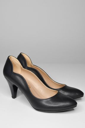 کفش مجلسی مشکی زنانه چرم مصنوعی پاشنه متوسط ( 5 - 9 cm ) پاشنه ضخیم کد 35467164