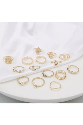 انگشتر جواهر طلائی زنانه کد 303845945