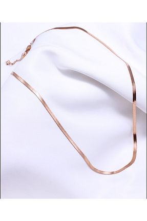 گردنبند استیل ( فولاد ) صورتی زنانه استیل (فولاد) stainless steell - کد 303048046