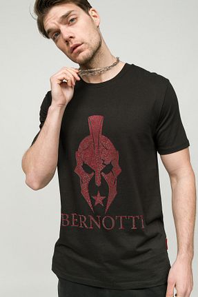 تیشرت مشکی مردانه رگولار BERNOTTİ79 - کد 75021566