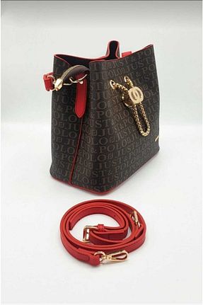 کیف دوشی قرمز زنانه چرم مصنوعی Just Polo - کد 86773107